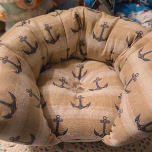 Anchor Print Sofa For Labubu Doll. Handmade.